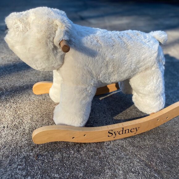 Pottery Barn Kids Sydney Ride on Rocker Glider Polar Bear for Toddlers - Picture 1 of 6